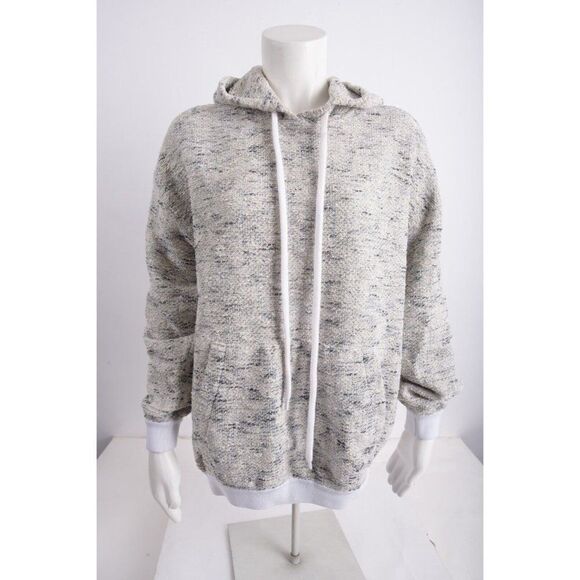 St. John Tops - St. John Womans Sweatshirt Hoodie Space Dyed Size S White Black Tweed Boucle NWT